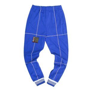 AACA Joggers w/ Color Contrast Stitch 90s Hip Hop Sweatpants, Royal Blue